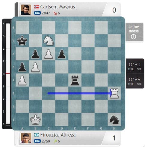 پیروزی فیروزجا قهرمان شطرنج ایرانی برابر کارلسن