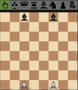 وضعیت فیلها در صفحه شطرنج