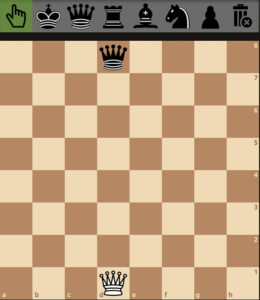 موقعیت دو وزیر در صفحه شطرنج