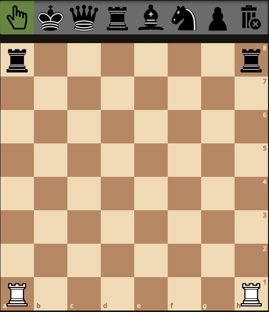 وضعیت صفحه شطرنج در شروع بازی
