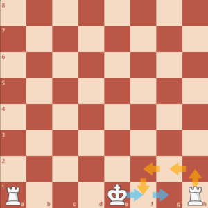 حرکت شاه قلعه در شطرنج - حرکت مهره ها در شطرنج