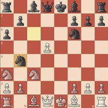 مسابقه‌ی قهرمانی جهان مابین کارپوف و کاسپاروف - سفید با حرکت c4