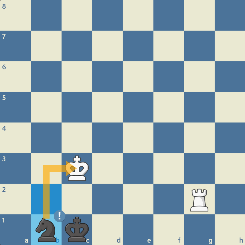 سیاه شاه خود را نجات میدهد و از کیش و مات جلوگیری میکند. - ترفیع پیاده در شطرنج