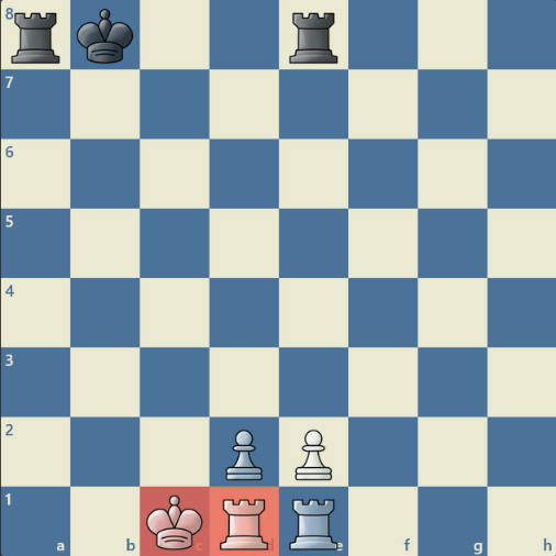 موقعیت شاه و رخ پس از شاه قلعه جناح وزیر در بازی شطرنج ۹۶۰